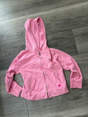 Cat & Jack Pink Girls' Hooded Zip-Up Sweatshirt